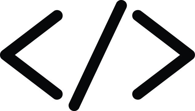 "HTML Code Symbol Icon &ndash; Programming & Web Development Concept"