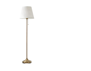 Standing lamp with tapered shade