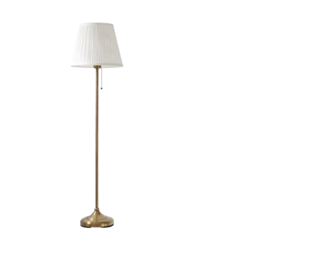 Standing lamp with tapered shade