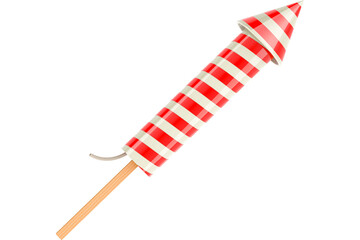 Fireworks rocket, transparent background