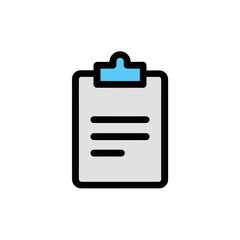 Clipboard with document icon isolated on transparent background
