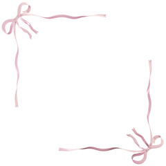 pink ribbon and bow corner decoration
