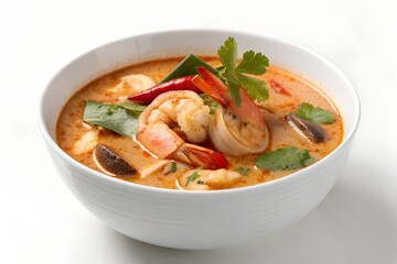 tom yum isolated on the white background