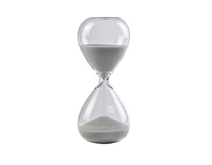 Clear hourglass with light gray sand (2)