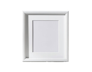 White picture frame, rectangular shape, empty interior (1)