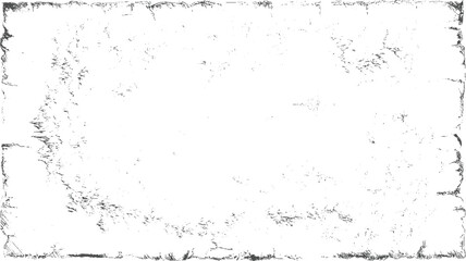 Rough textured white background with dark grey distressed edges abstract black