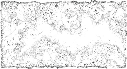 Ancient map landscape with mountains rivers and forest fantasy terrain