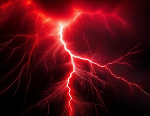 red lightning on black background