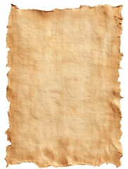 clipart aged paper scrap with torn edge distressed parchment strip realistic texture Victorian era look isolated object on white background clipart