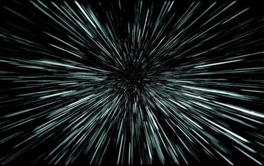 Abstract radial lines spreading out from a central point in a dark background