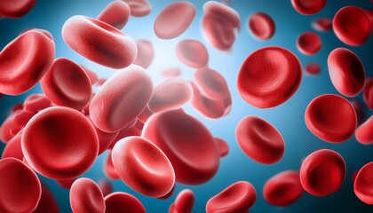 photos of blood cell and red blood cells medical concept of laboratory