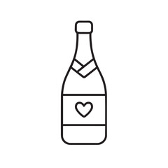 Wedding Line Icons Romantic Vector