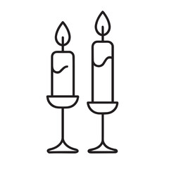 Wedding Line Icons Romantic Vector