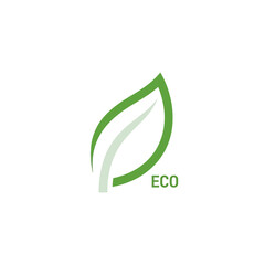 Green leaf logo with the word eco