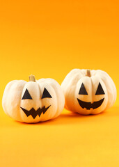 Halloween background with gingerbread and other sweets with place for text. Vertical photo format