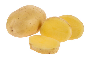 Potato isolated on white background.