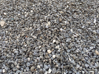 Close-up of a Pile of Crushed Stone and Gravel