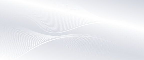 Naklejka premium Abstract background with flowing lines. Digital future technology simple modern. abstract white background.