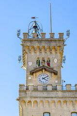 clock tower in the city of San Marino