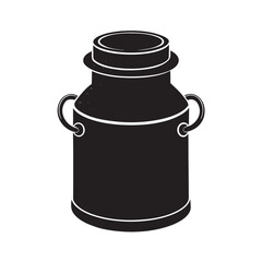 Vintage Milk Can With Lid Silhouette