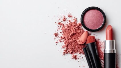 Makeup products, blush, lipstick