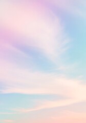 Fototapeta premium Ethereal pastel sky background with soft cloud formations, abstract style