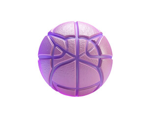 3D rendered, stylized, purple basketball (2)