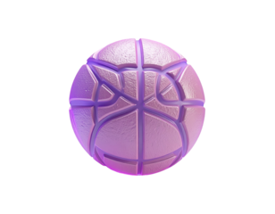 3D rendered, stylized, purple basketball (2)