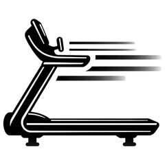 Treadmill of speed: A sleek treadmill, captured in dynamic motion, epitomizes the essence of fitness, wellness, and physical activity. Emphasizing speed and exercise.