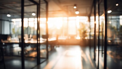 Blurry modern office interior