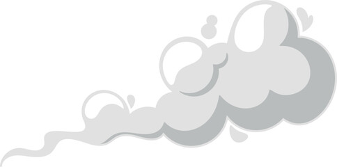 Smoke cloud movement vector illustration