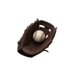 Baseball glove isolated on transparent background