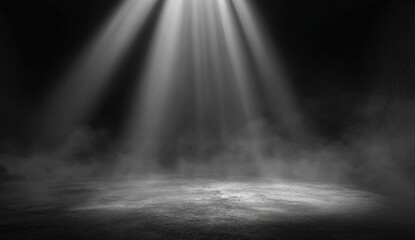 Empty stage lit by spotlight (1)