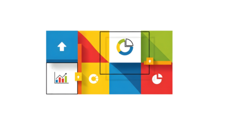 Abstract Colorful Blocks: Business Infographic Design Elements