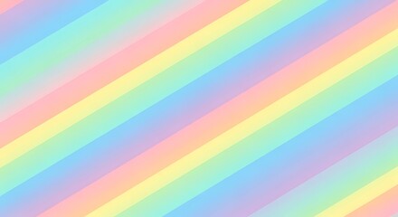 Pastel rainbow gradient background with diagonal stripes offering a soft and dreamy aesthetic with blended color