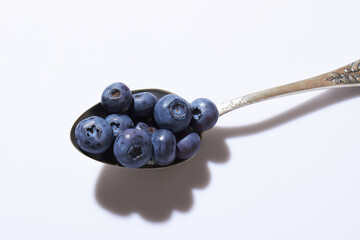 Blueberries isolated on a white