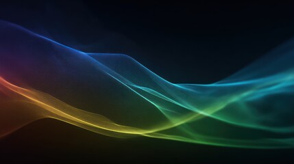 Obraz premium Abstract rainbow flowing lines