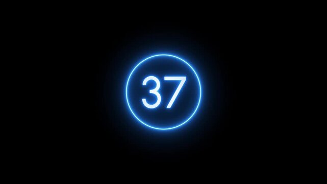 Countdown timer animation. Countdown clock 42 - 0 seconds animation.