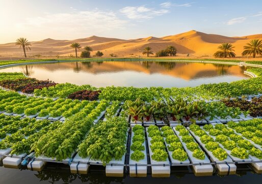 Desert Agriculture Irrigation Farming System for Sustainable Water Management and Crop Cultivation