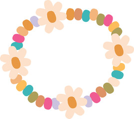 Beaded bracelet with flower pendant