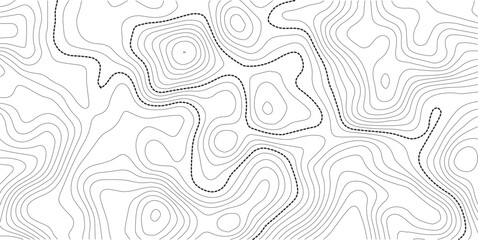 Retro topography map. White geographic contour map. Abstract outline grid.
