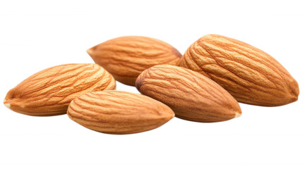 Nutty Bliss: A close-up view of several shelled almonds, inviting the viewer to indulge in the natural goodness and delight of the snack.