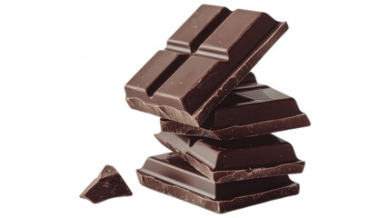 Delectable Dark Chocolate: A tempting stack of rich, dark chocolate squares, ready to indulge your senses, evokes a feeling of pure bliss, and promises a moment of exquisite delight.