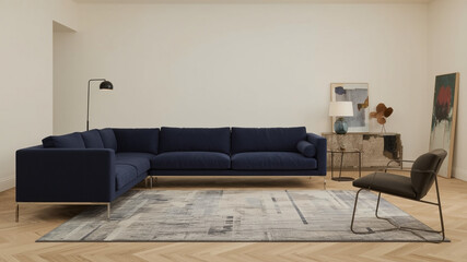 modern living room with sofa