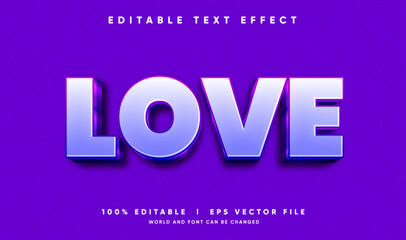love purple gradient color luxury vector text effect with modern style