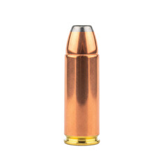 Single Copper Bullet Ammunition Cartridge for Firearms Isolated PNG cutout transparent background isolate