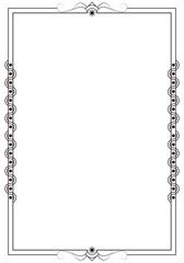 A4 size vector page border design