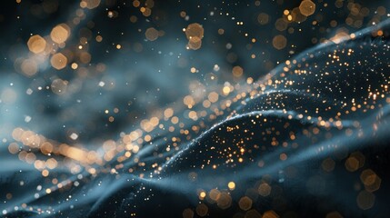 Abstract golden particles background