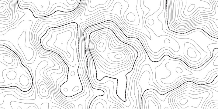 Abstract topo contour map on white background, Topographic map Topographic contour lines map seamless pattern. Geographic map conceptual design. Elegant background for presentations