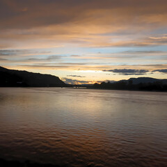 Stunning Sunset over Calm Water: Landscape Photography